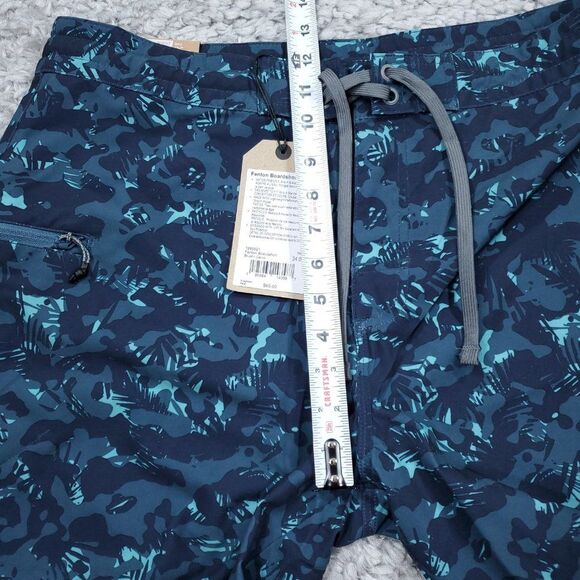 Prana Fenton Boardshorts Men's Size 34 9" Inseam Bluefin Camo Swim Blue - Picture 7 of 8